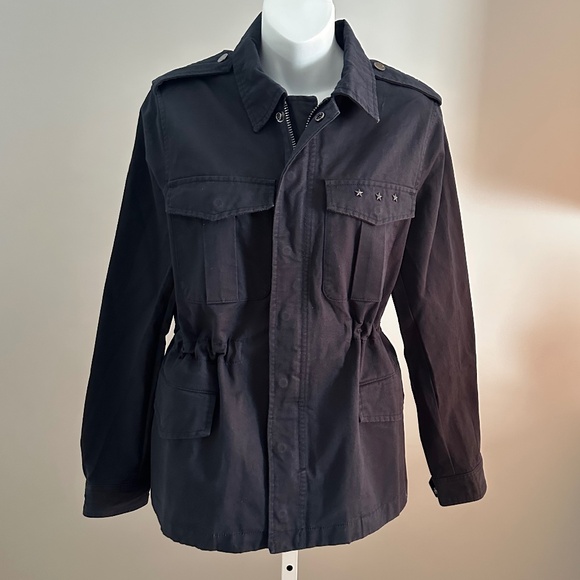 ZADIG & VOLTAIRE Chic Love Punk Kayak Washed Blk Jacket Sz M NWT $598!! - Picture 4 of 9